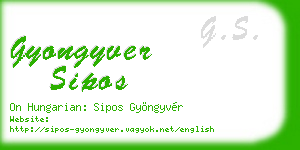 gyongyver sipos business card